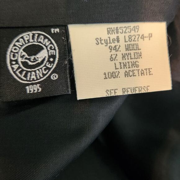 Vintage 90s Laundry by Shelli Segal Wool Sheath Dress Size 6 - Picture 7 of 8